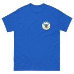 USS Carl Vinson (CVN-70) Ship's Crest Shirt – front view, royal