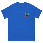 USS Coral Sea (CVA-43) Ship's Crest T-Shirt – front view, royal