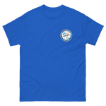 USS Enterprise (CVN-65) Ship's Crest T-Shirt – front view, royal