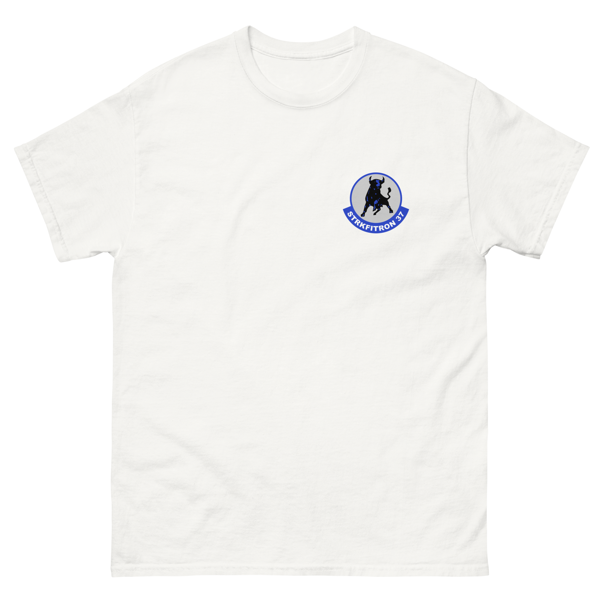 VFA-37 Ragin' Bulls Squadron Crest T-Shirt – front view, white