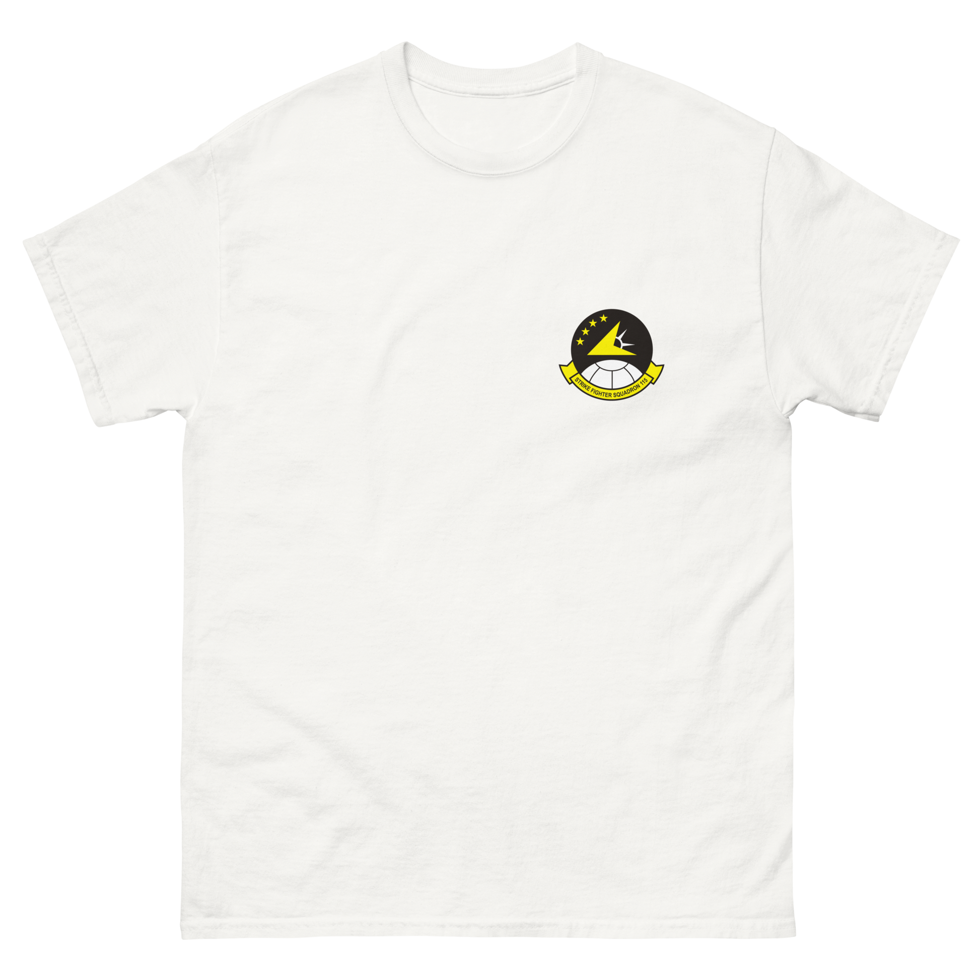 VFA-115 Eagles Squadron Crest T-Shirt – front view, white