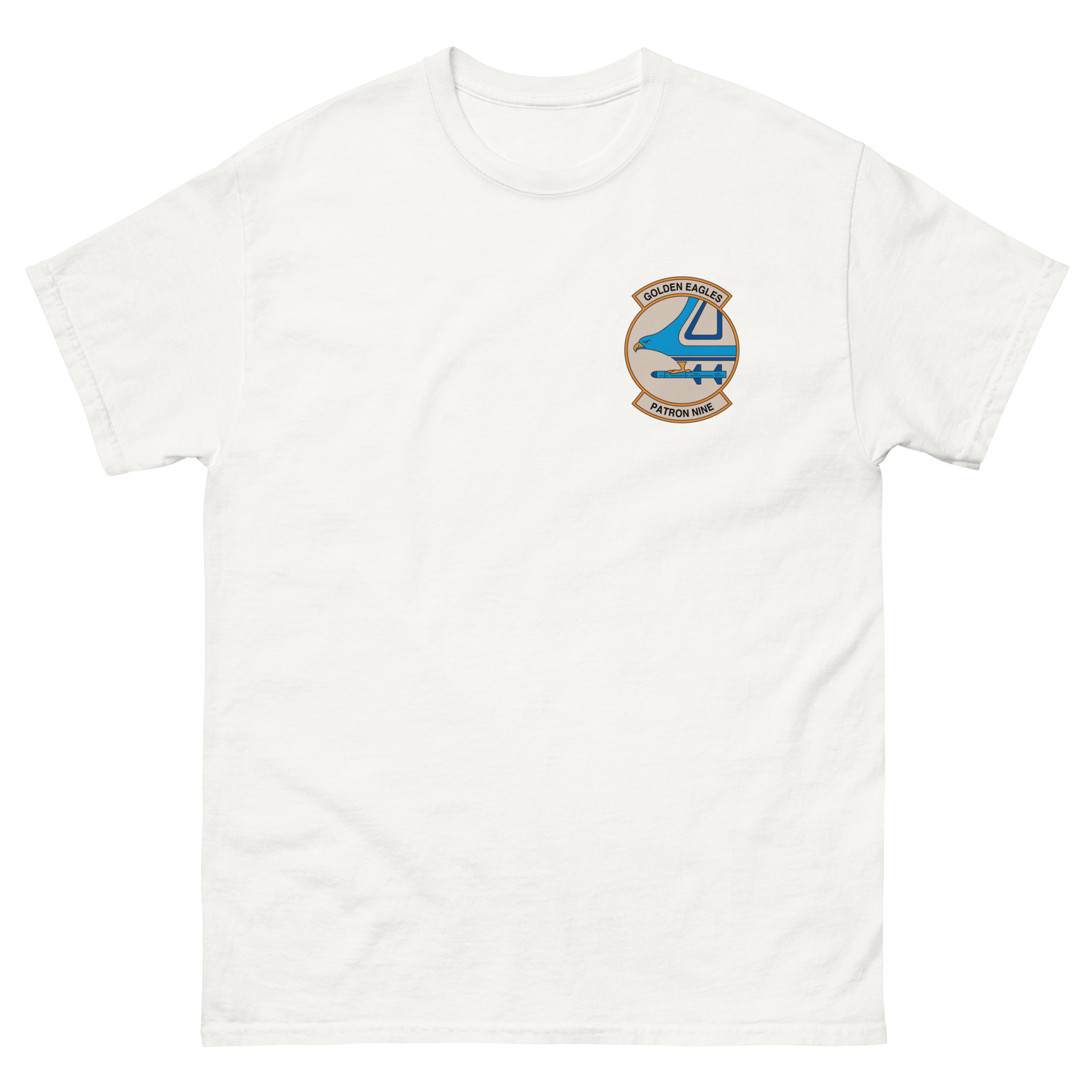 VP-9 Golden Eagles Squadron Crest (1) T-Shirt – front view, white