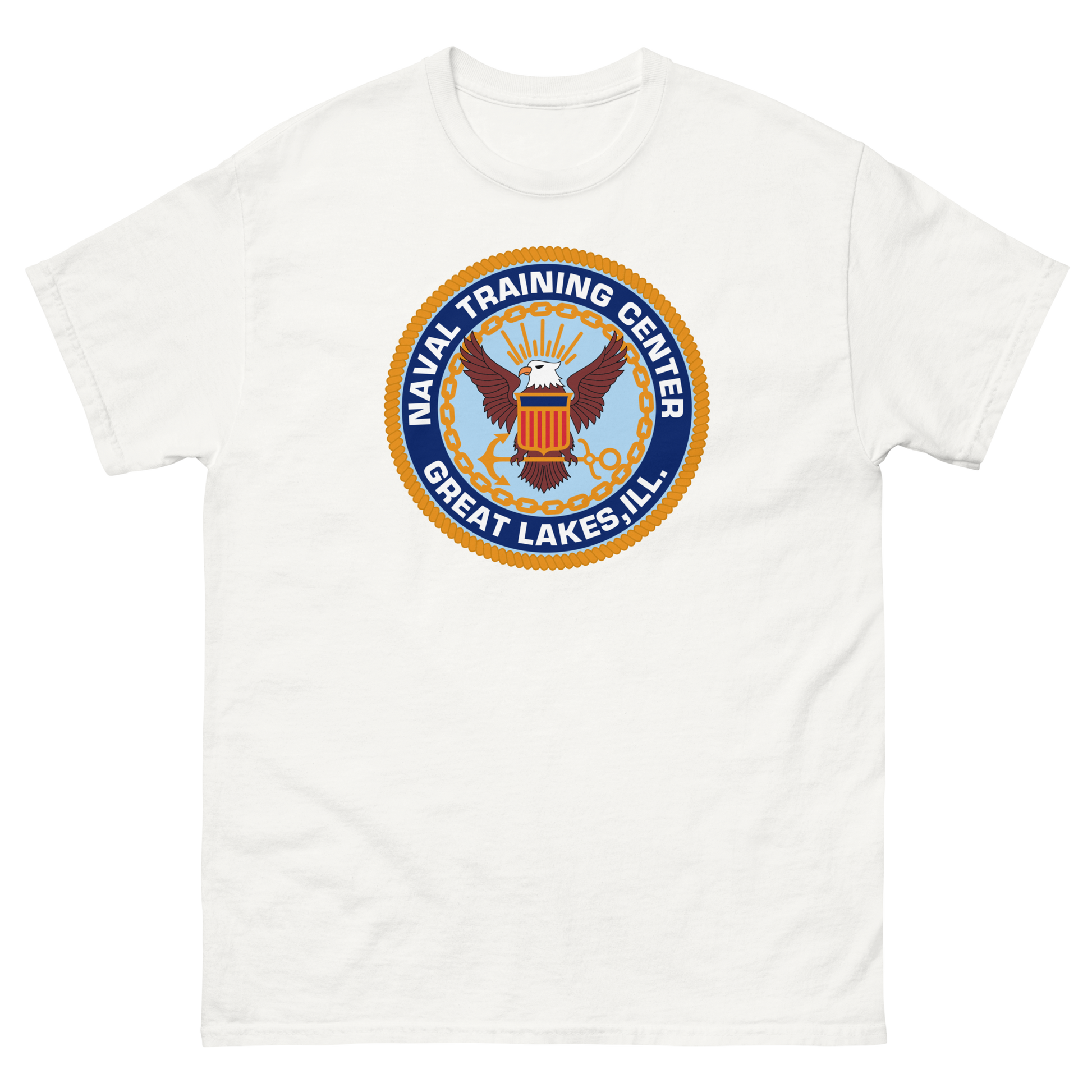 NTC Great Lakes Crest T-Shirt – front view, white