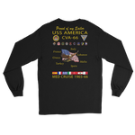 USS America (CVA-66) 1965-66 Long Sleeve Cruise Shirt - FAMILY – back view, black