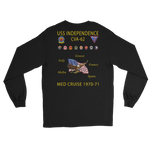 USS Independence (CVA-62) 1970-71 Long Sleeve Cruise Shirt – back view, black