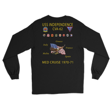 Load image into Gallery viewer, USS Independence (CVA-62) 1970-71 Long Sleeve Cruise Shirt