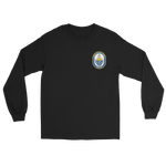 USS Reuben James (FFG-57) Ship's Crest Long Sleeve Shirt – front view, black