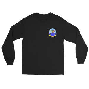 HM-14 The Vanguard Squadron Crest Long Sleeve T-Shirt – front view, black