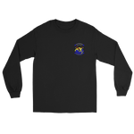 HSC-25 Island Knights Squadron Crest Long Sleeve T-Shirt – front view, black