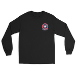 HSC-28 Dragon Whales Squadron Crest Long Sleeve T-Shirt – front view, black