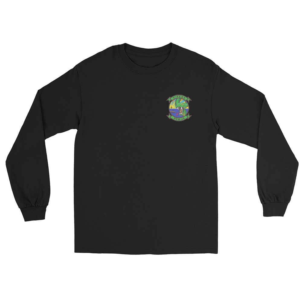 HSM-48 Vipers Squadron Crest Long Sleeve T-Shirt – front view, black