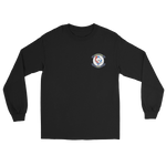 VFA-34 Blue Blasters Squadron Crest Long Sleeve T-Shirt – front view, black