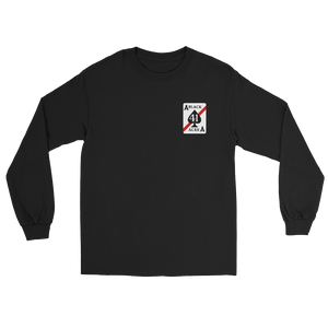 VFA-41 Black Aces Squadron Crest Long Sleeve T-Shirt – front view, black