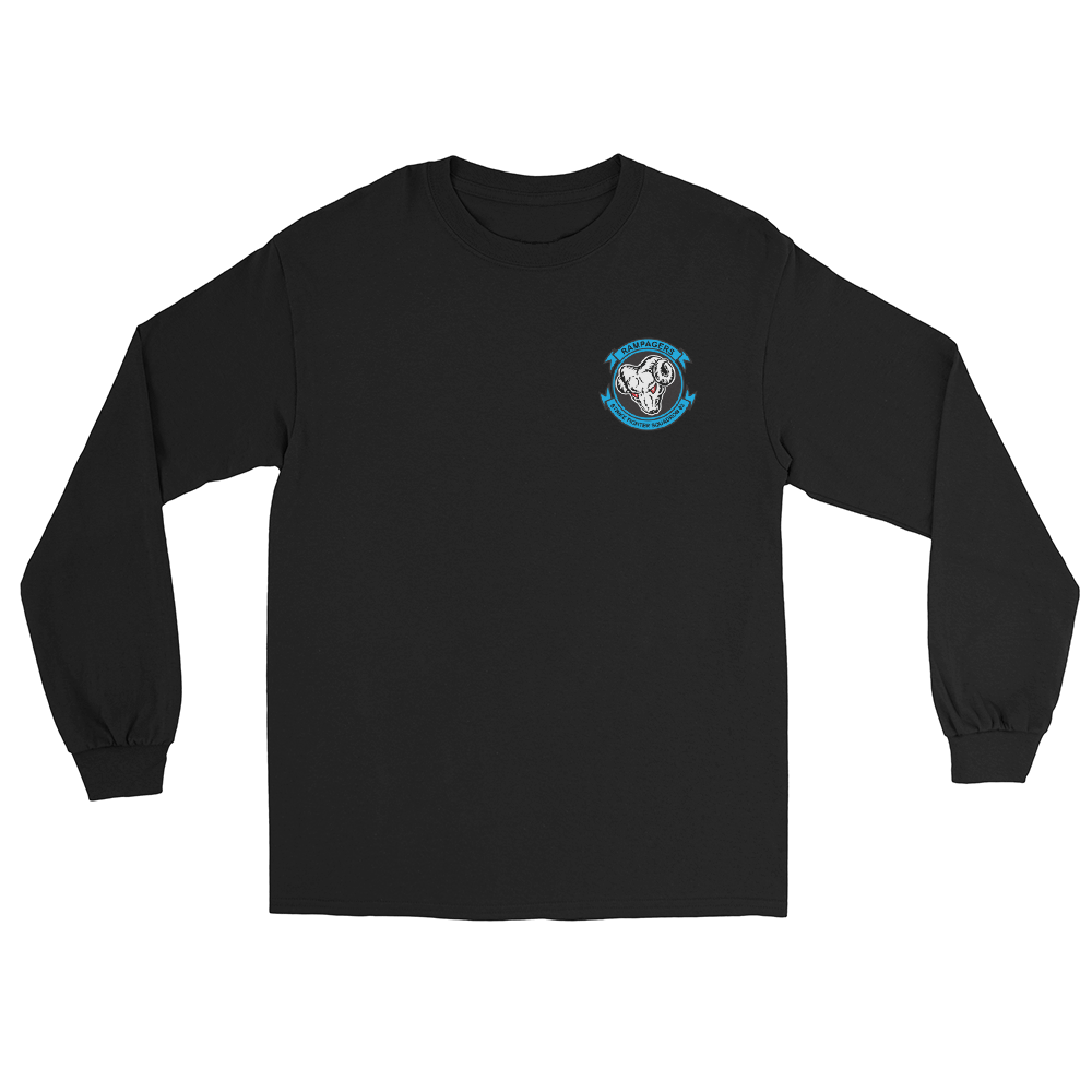 VFA-83 Rampagers Squadron Crest Long Sleeve T-Shirt – front view, black