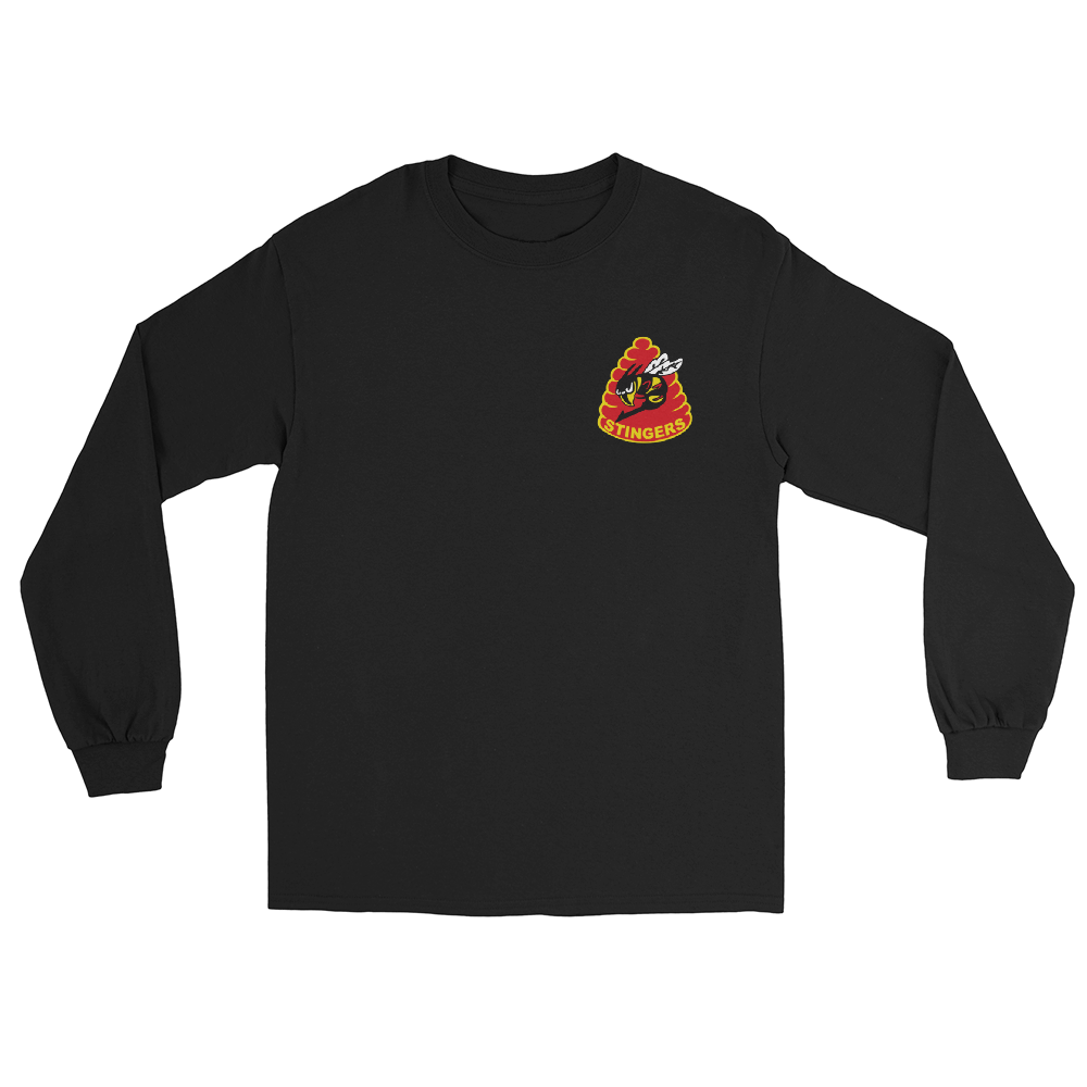 VFA-113 Stingers Squadron Crest Long Sleeve T-Shirt – front view, black