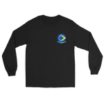 VFA-146 Blue Diamonds Squadron Crest Long Sleeve T-Shirt – front view, black