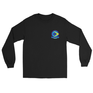 VFA-146 Blue Diamonds Squadron Crest Long Sleeve T-Shirt – front view, black