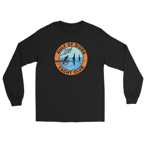 Gulf of Sidra Yacht Club Long Sleeve T-Shirt – front view, black