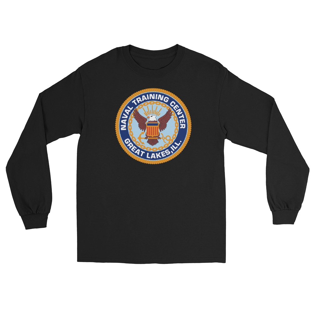 NTC Great Lakes Crest Long Sleeve T-Shirt – front view, black