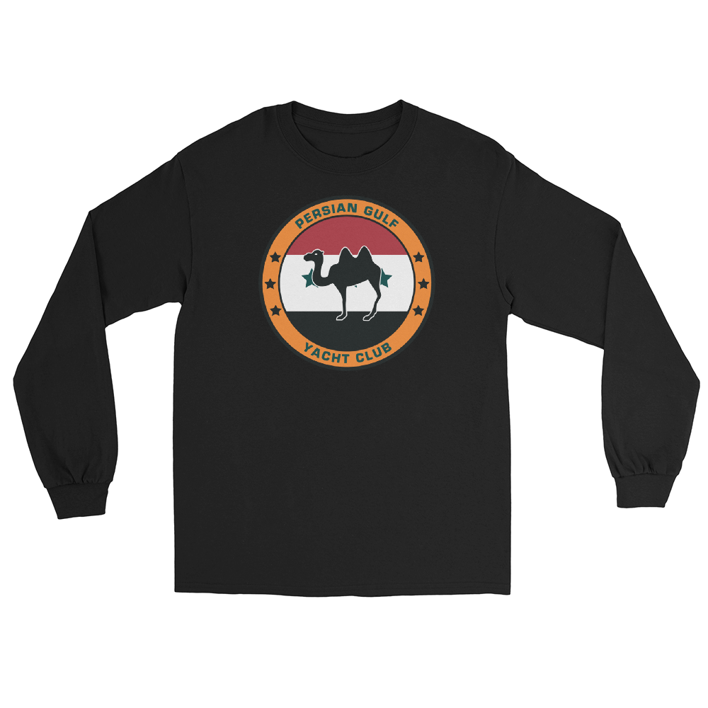 Persian Gulf Yacht Club (c) Long Sleeve Shirt – front view, black