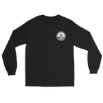 USS George H.W. Bush (CVN-77) Ship's Crest Long Sleeve T-Shirt – front view, black