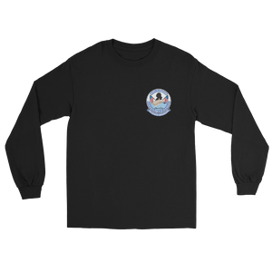 USS George Washington (CVN-73) Ship's Crest Long Sleeve Shirt – front view, black