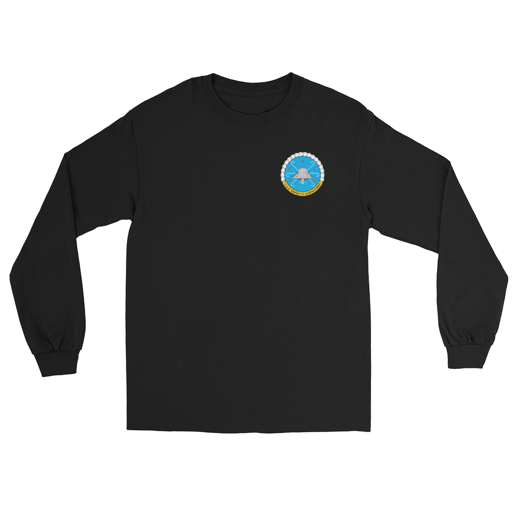 USS Dwight D. Eisenhower (CVN-69) 1991-92 Long Sleeve Cruise Shirt – front view, black