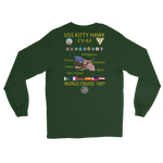 USS Kitty Hawk (CV-63) 1987 Long Sleeve Cruise Shirt – back view, forest