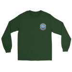 USS Bonhomme Richard (CVA-31) Ship's Crest Long Sleeve T-shirt – front view, forest