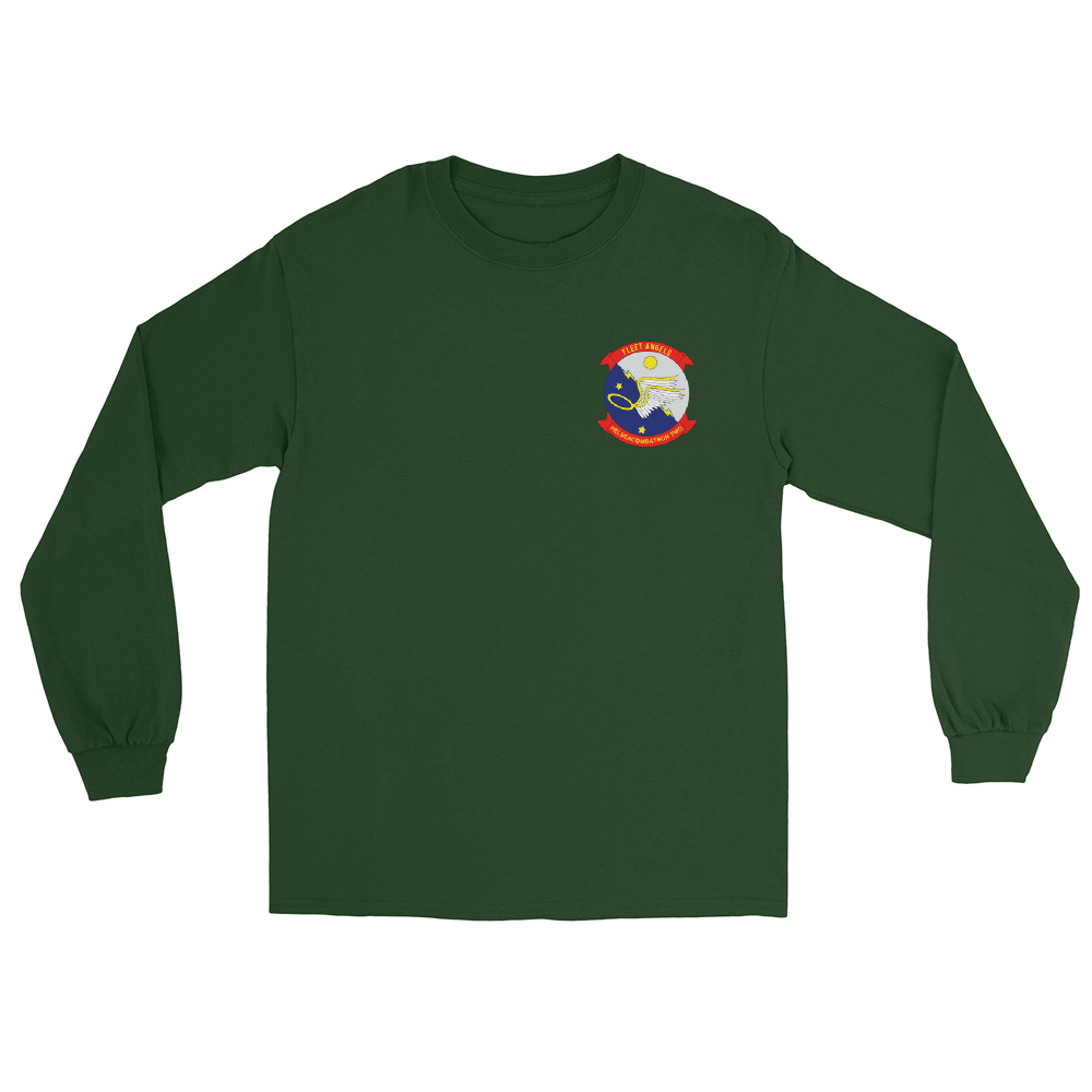 HSC-2 Fleet Angels Squadron Crest Long Sleeve T-Shirt – front view, forest