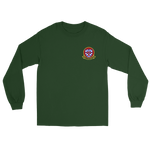HSC-4 Black Knights Squadron Crest Long Sleeve Shirt – front view, forest
