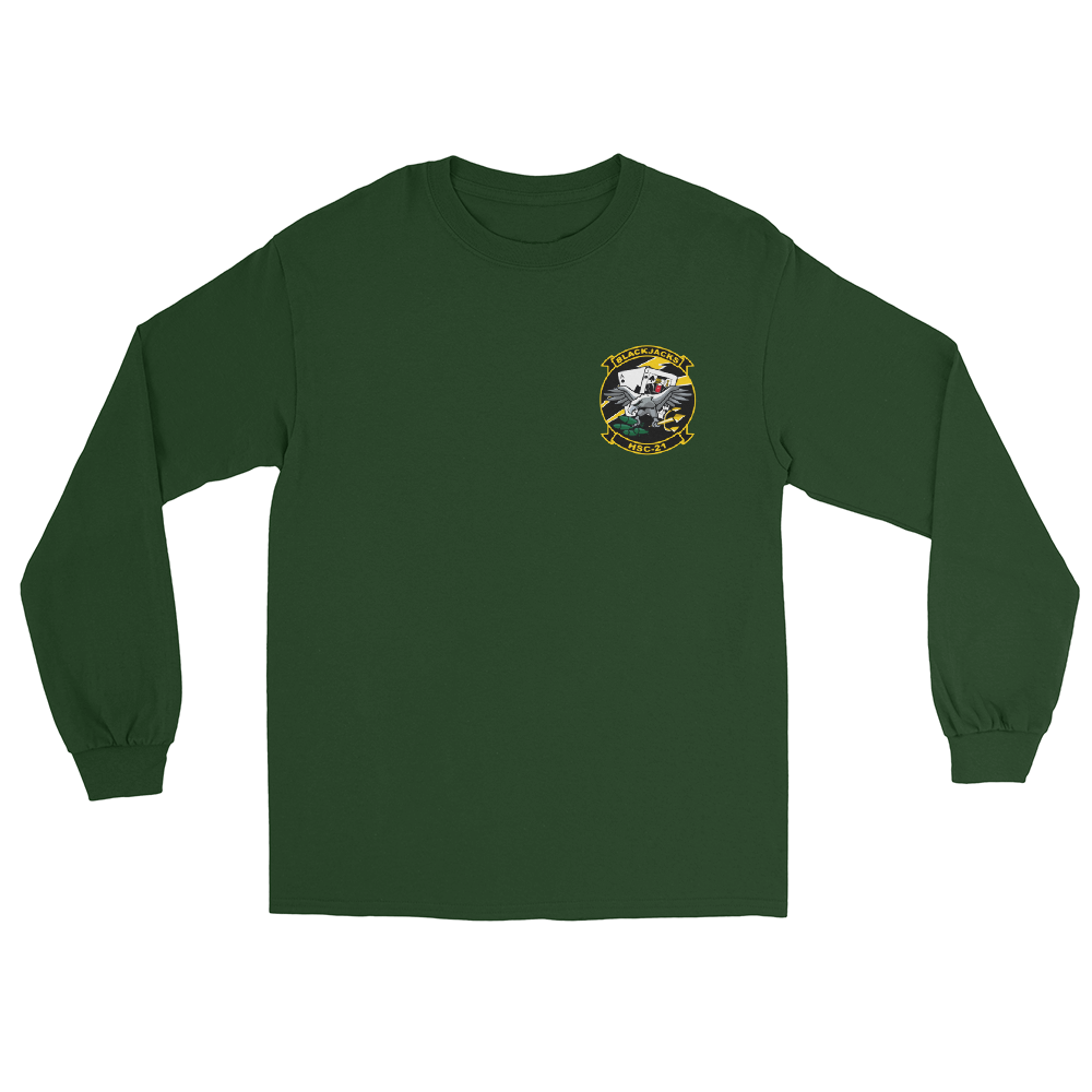 HSC-21 Blackjacks Squadron Crest Long Sleeve T-Shirt