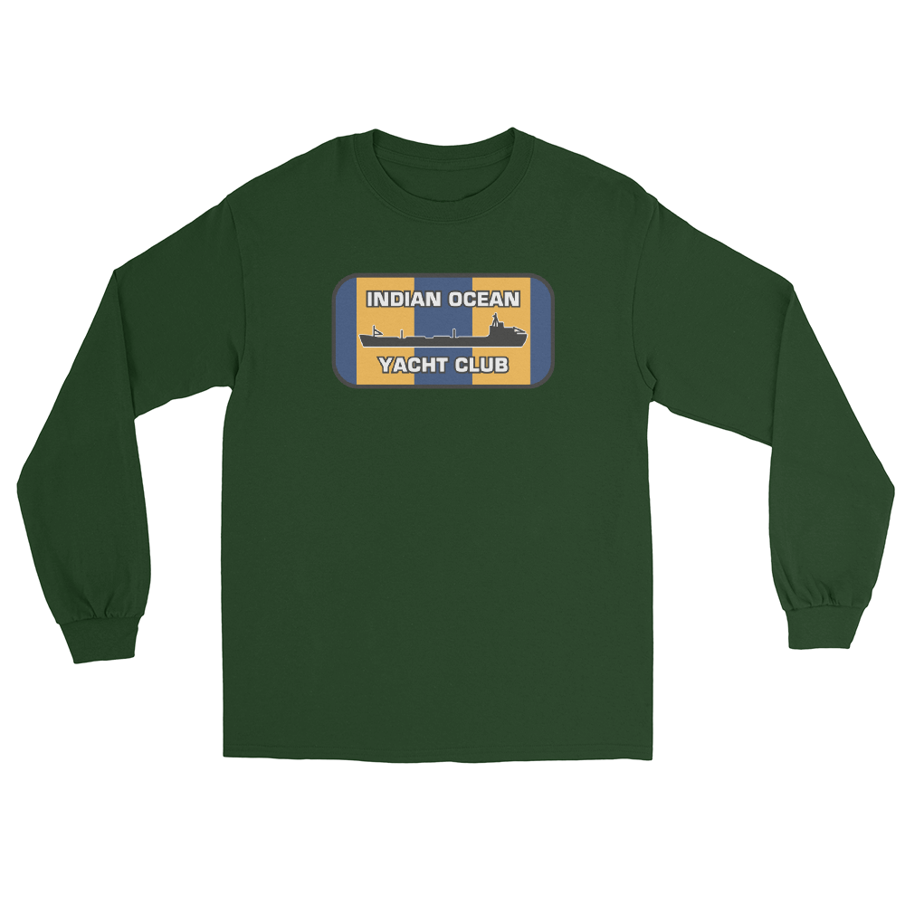 Indian Ocean Yacht Club Long Sleeve T-Shirt – front view, forest