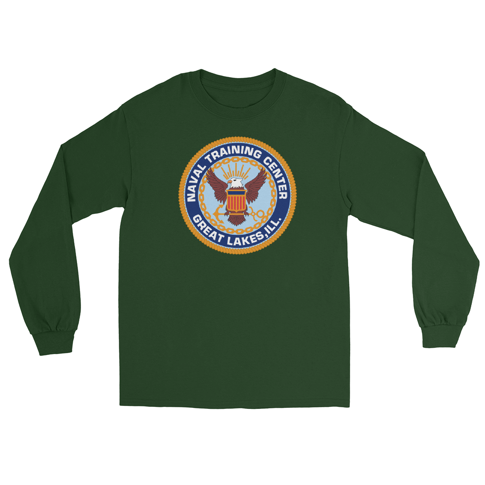 NTC Great Lakes Crest Long Sleeve T-Shirt – front view, forest