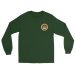 USS America (CVA/CV-66) Ship's Crest Long Sleeve T-Shirt – front view, forest