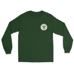USS Carl Vinson (CVN-70) Ship's Crest Long Sleeve Shirt – front view, forest