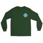 USS Dwight D. Eisenhower (CVN-69) Ship's Crest Long Sleeve T-Shirt – front view, forest