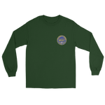 USS Harry S. Truman (CVN-75) Ship's Crest Long Sleeve T-Shirt – front view, forest