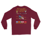 USS America (CVA-66) 1967 Long Sleeve Cruise Shirt - FAMILY – back view, maroon