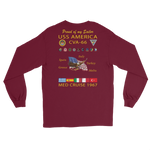 USS America (CVA-66) 1967 Long Sleeve Cruise Shirt - FAMILY – back view, maroon