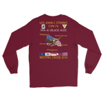 VFA-41 Black Aces 2016 Long Sleeve Cruise T-Shirt – back view, maroon