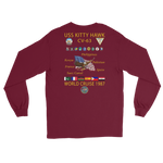 USS Kitty Hawk (CV-63) 1987 Long Sleeve Cruise Shirt – back view, maroon
