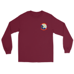 HSC-2 Fleet Angels Squadron Crest Long Sleeve T-Shirt – front view, maroon