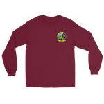 HSC-11 Dragonslayers Squadron Crest Long Sleeve T-Shirt – front view, maroon