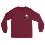 HSC-21 Blackjacks Squadron Crest Long Sleeve T-Shirt – front view, maroon