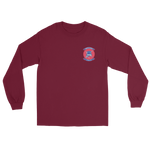 HSM-35 Magicians Squadron Crest Long Sleeve T-Shirt – front view, maroon