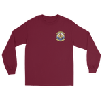 HSM-37 Easy Riders Squadron Crest Long Sleeve T-Shirt – front view, maroon