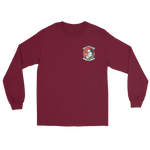 HSM-51 Warlords Squadron Crest Long Sleeve T-Shirt – front view, maroon