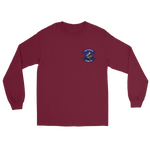 HSM-72 Proud Warriors Squadron Crest Long Sleeve T-Shirt – front view, maroon