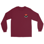 VAQ-133 Wizards Squadron Crest Long Sleeve T-Shirt – front view, maroon